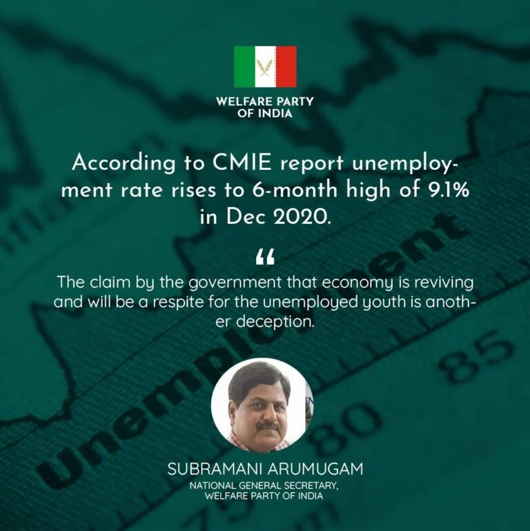 According to CMIE Report, unemployment rate rises to 6-month high of 9.1% in Dec 2020